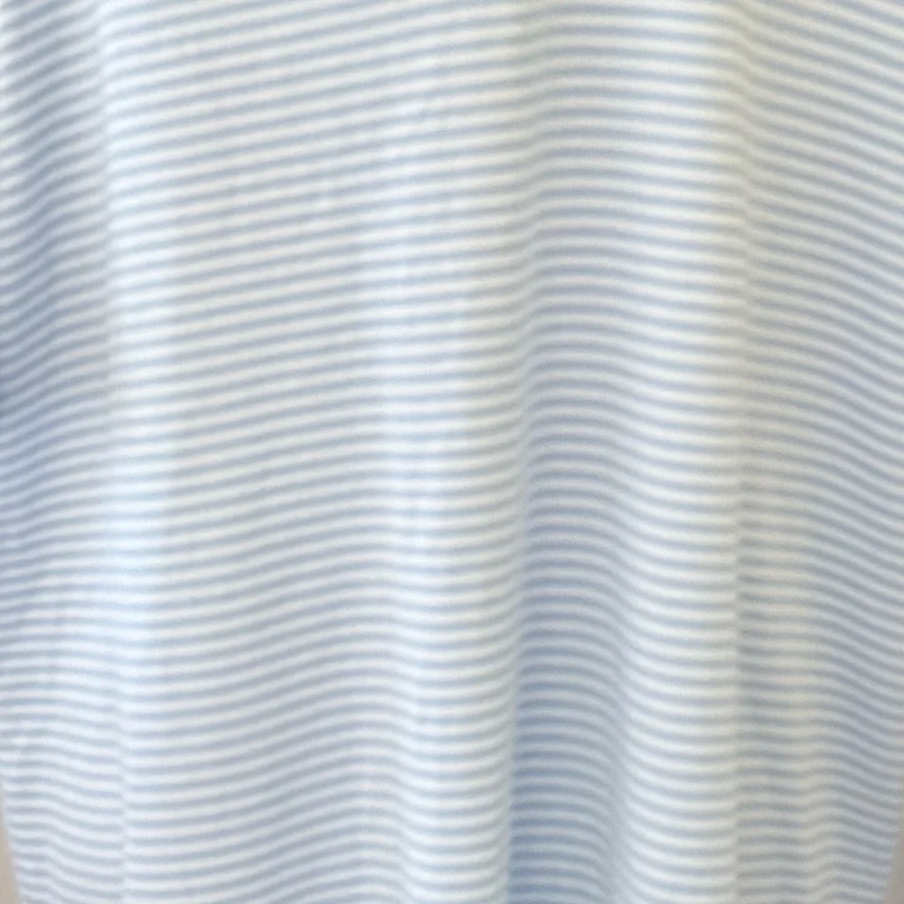 Polo Ralph Lauren Preppy Blue Striped Classic‎ Fit Short Sleeve Shirt, Size L